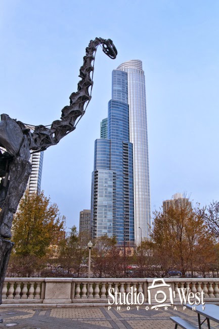 Chicago Architecture Photography - Dinosar eating building - Studio 101 West Photography
