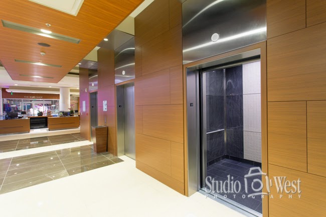 Lobby Elevator Lighting - Architectural Photography - Studio 101 West Photography Mitsubishi Elevator Photographer - Los Angeles Architectural Photographer - Studio 101 West Photography