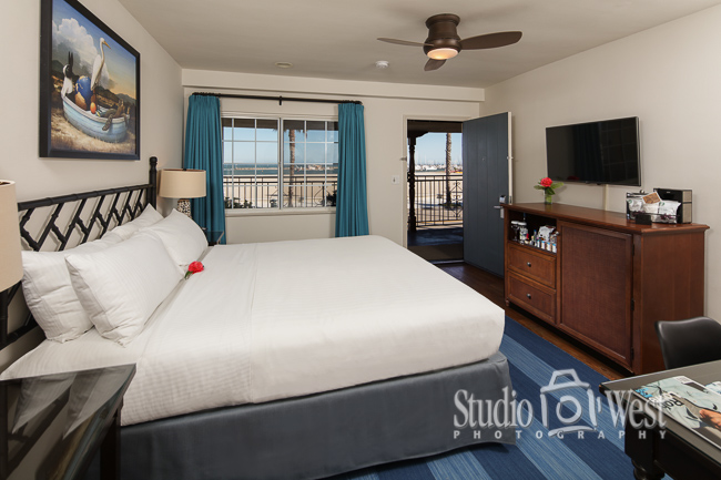 Beach View Room at Hotel Milo Hotel Room Photographer - Santa Barbara Hotel Photography - Studio 101 West Photography