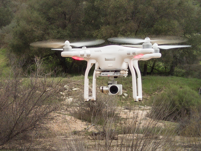 Phantom 3 Drone in Flight Commercial Drone Pilot Rules - Studio 101 West Drone Photography