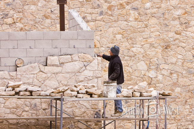 Halter Ranch Winery Stone Work Central Coast Construction Photographer - Paso Robles Winery Photography - Studio 101 West Photography