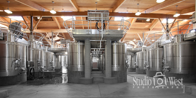 Halter Ranch Tank Room Winery Interior Photographer - Paso Robles Winery Photography - Studio 101 West Photography