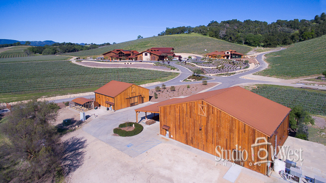 Halter Ranch Winery and Tasting Room Drone Photography - Paso Robles Winery Photography - Studio 101 West Photography