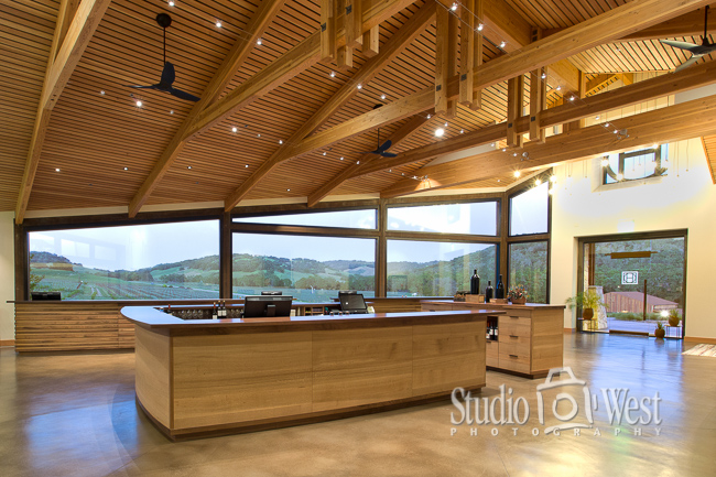Halter Ranch Winery Tasting Room Interior Architectural Interior Photographer - Paso Robles Winery Photography - Studio 101 West Photography