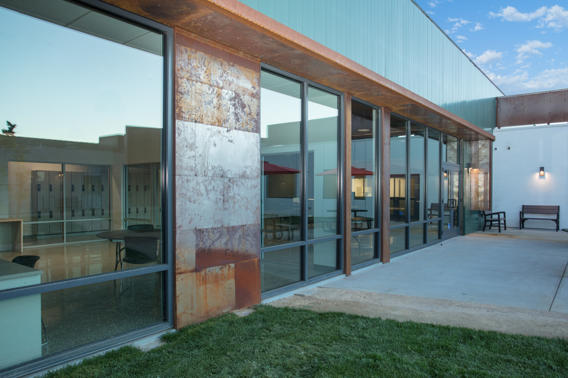 Rusted Steel and Glass Building Photography - Homeless Shelter - Studio 101 West Photography Architecture Photography - Building Exterior Photographer - Studio 101 West Photography
