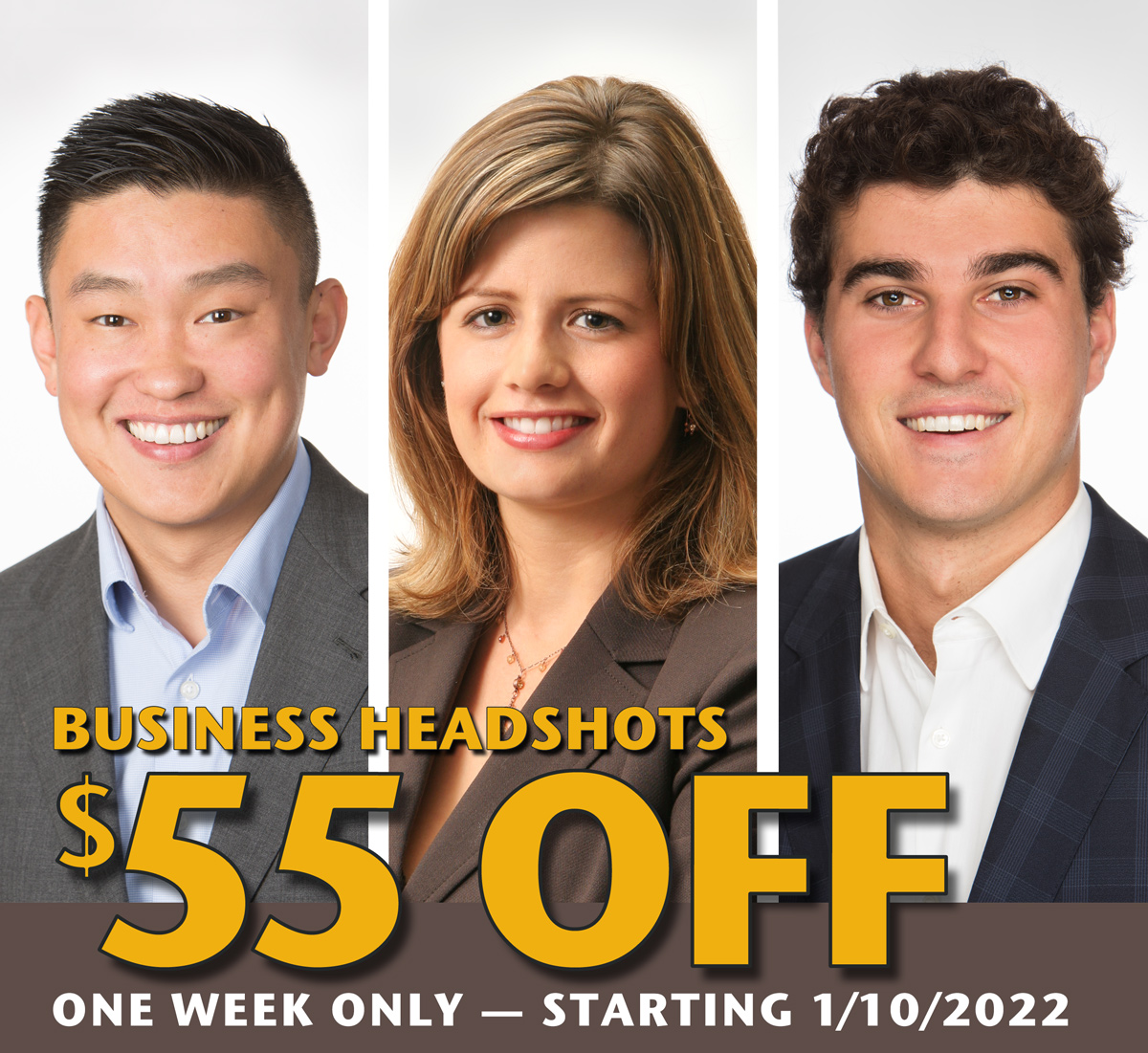 Half off Business Portraits - Business Headshots - Head Shots - Studio 101 West Photography