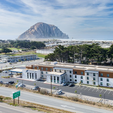 New Hotel Near Morro Rock - Drone Photography - Real Estate Drone Photographer - Studio 101 West Drone Pilot Drone Photography - Morro Bay Hotel Drone Photographer - Aerial Drone Photography Morro Bay - Real Estate Drone Photography near Morro Bay - Studio 101 West Drone Photography