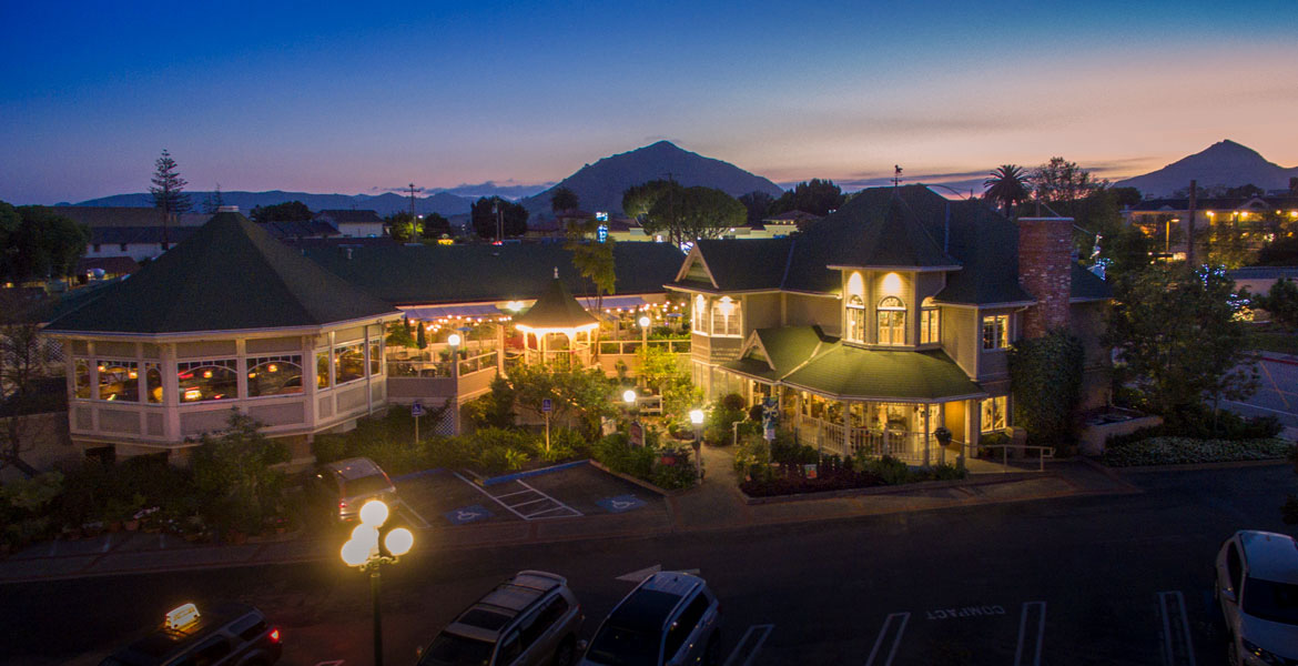 San Luis Obsipo Apple Farm Hotel Exterior Night Photography - Studio 101 West Photography