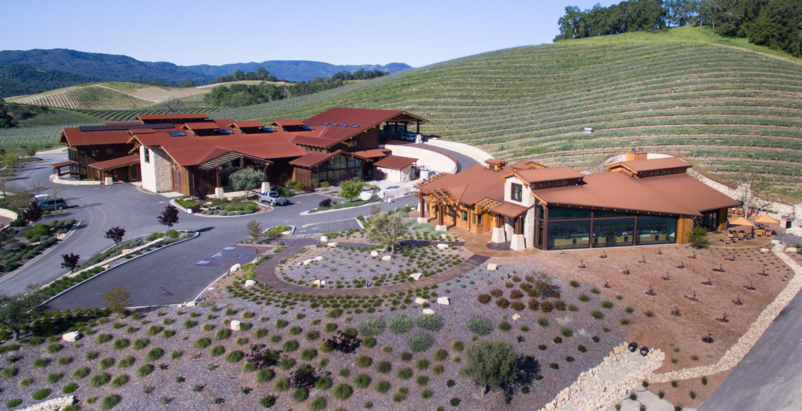 Paso Robles Aerial Drone Photography - Halter Ranch Winery & Tasting Room Drone Photos - Studio 101 West Photography
